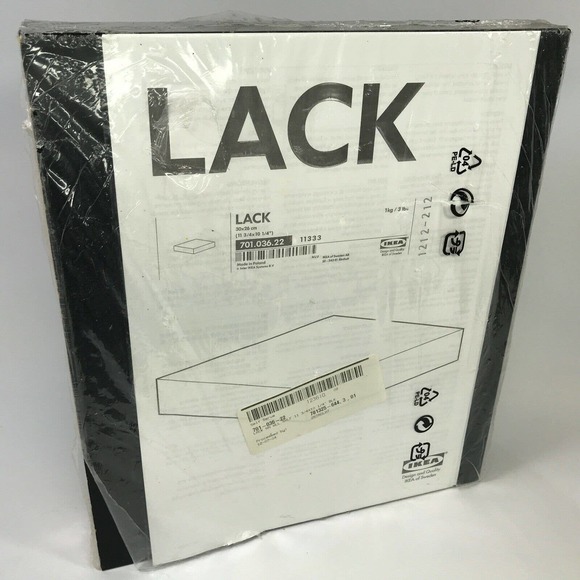 IKEA LACK Floating Wall Shelf - Black - Concealed Mount - 11.75" x 10.25" - Picture 1 of 4